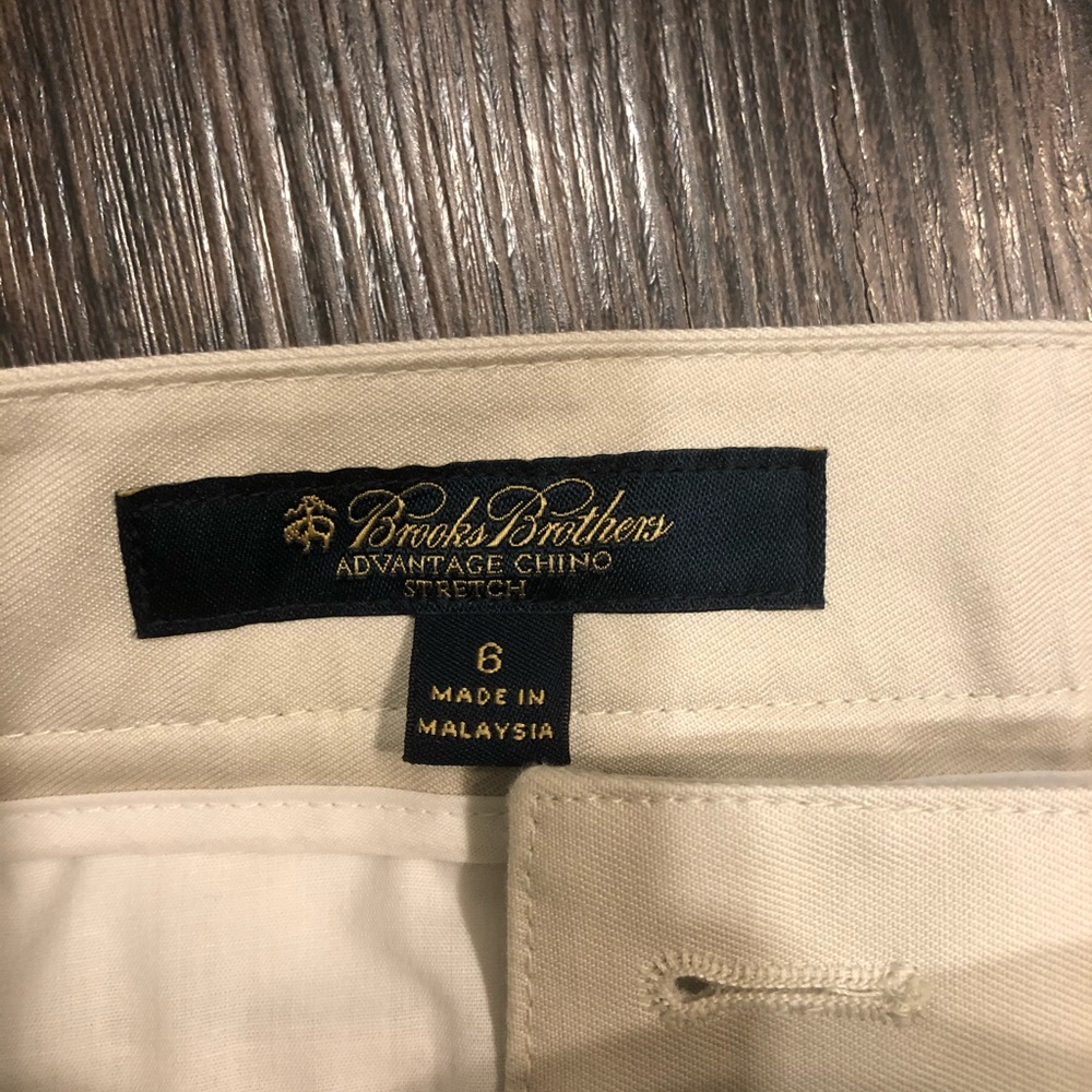 Brooks Brothers Cream Cropped Dress Pants - Picture 2 of 2